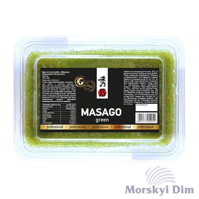 Ікра мойви Masago зелена, JS, 500г